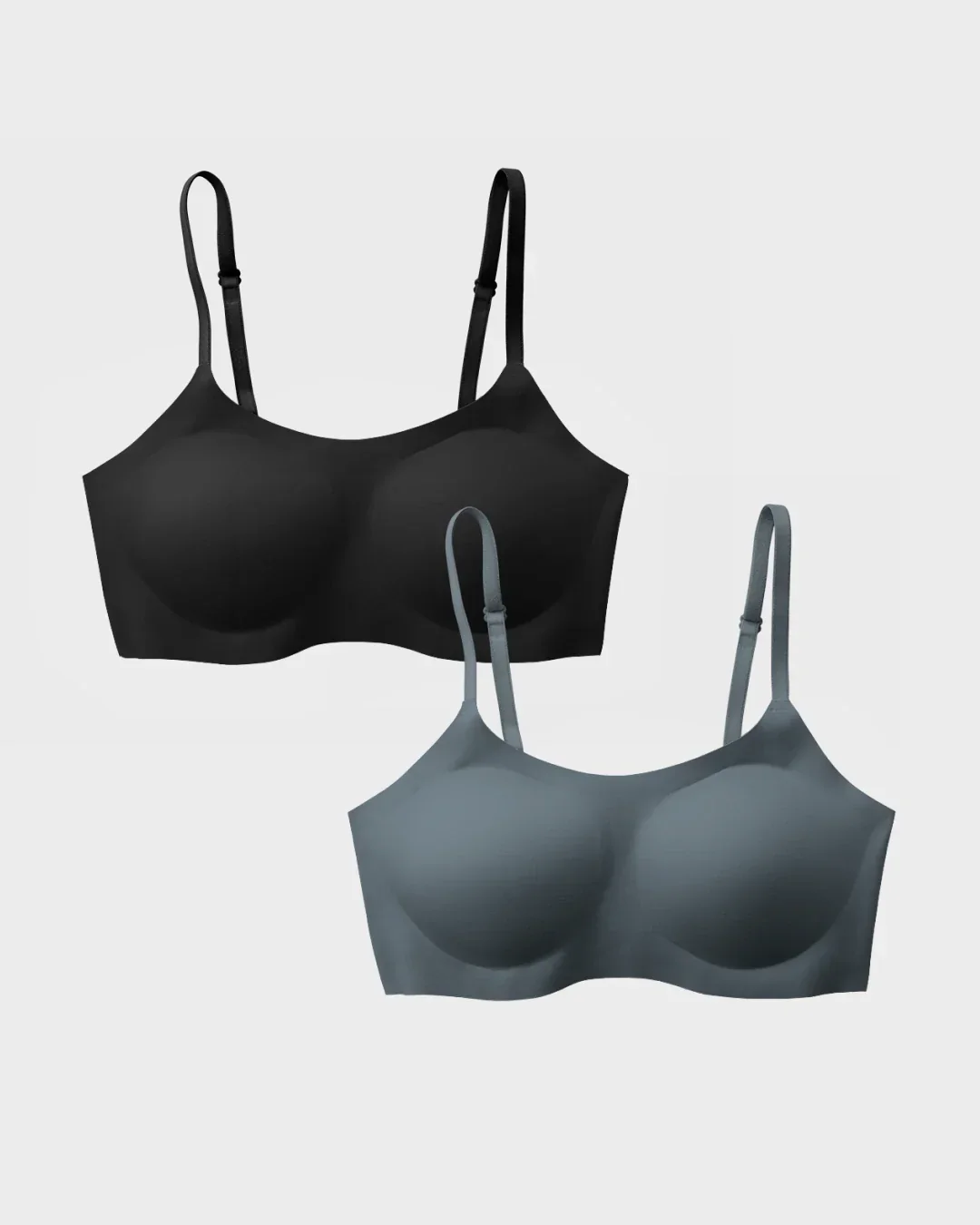 Dark Slate and Black Support Bralette Bundle
