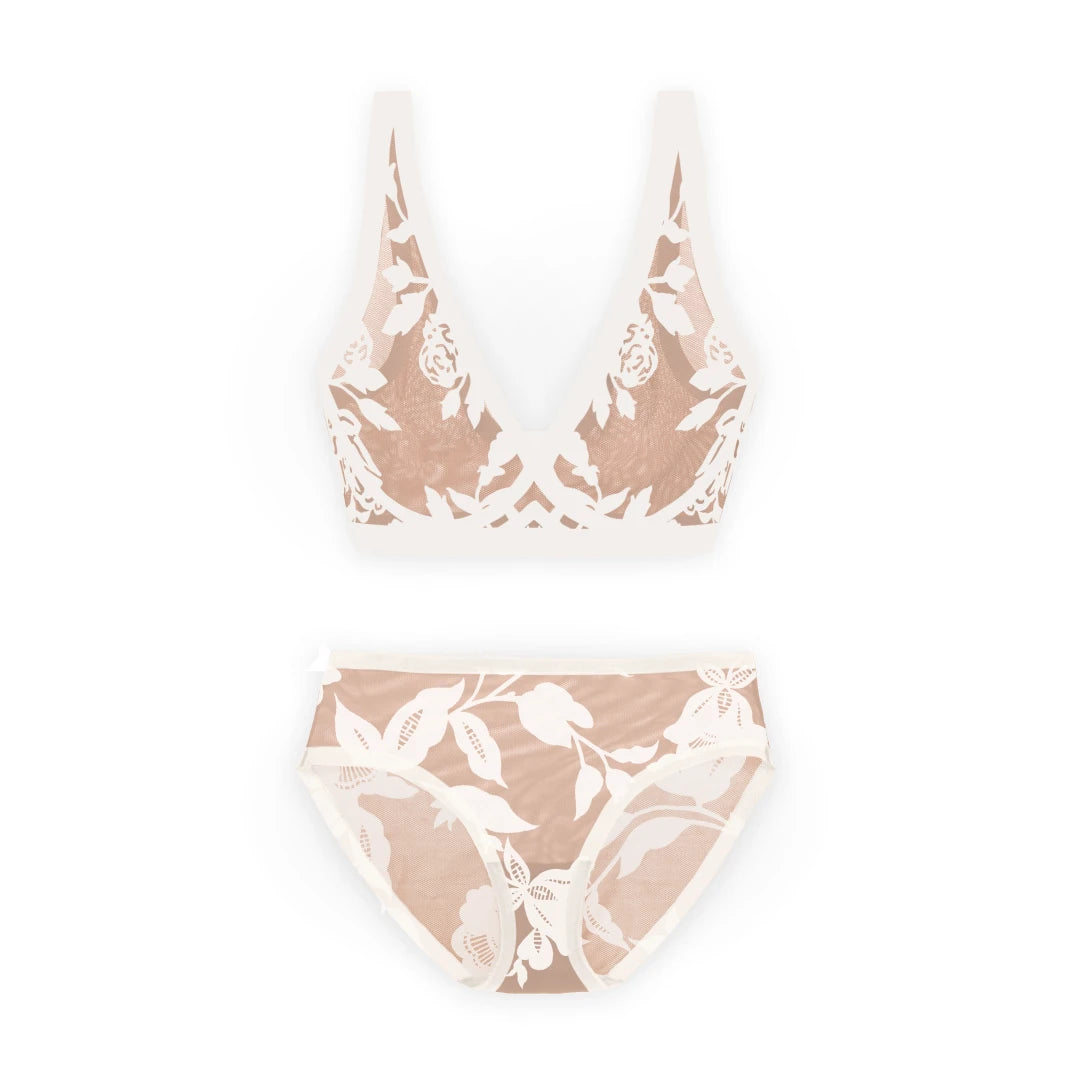 Madam Lux Sheer Bralette and Brief Set