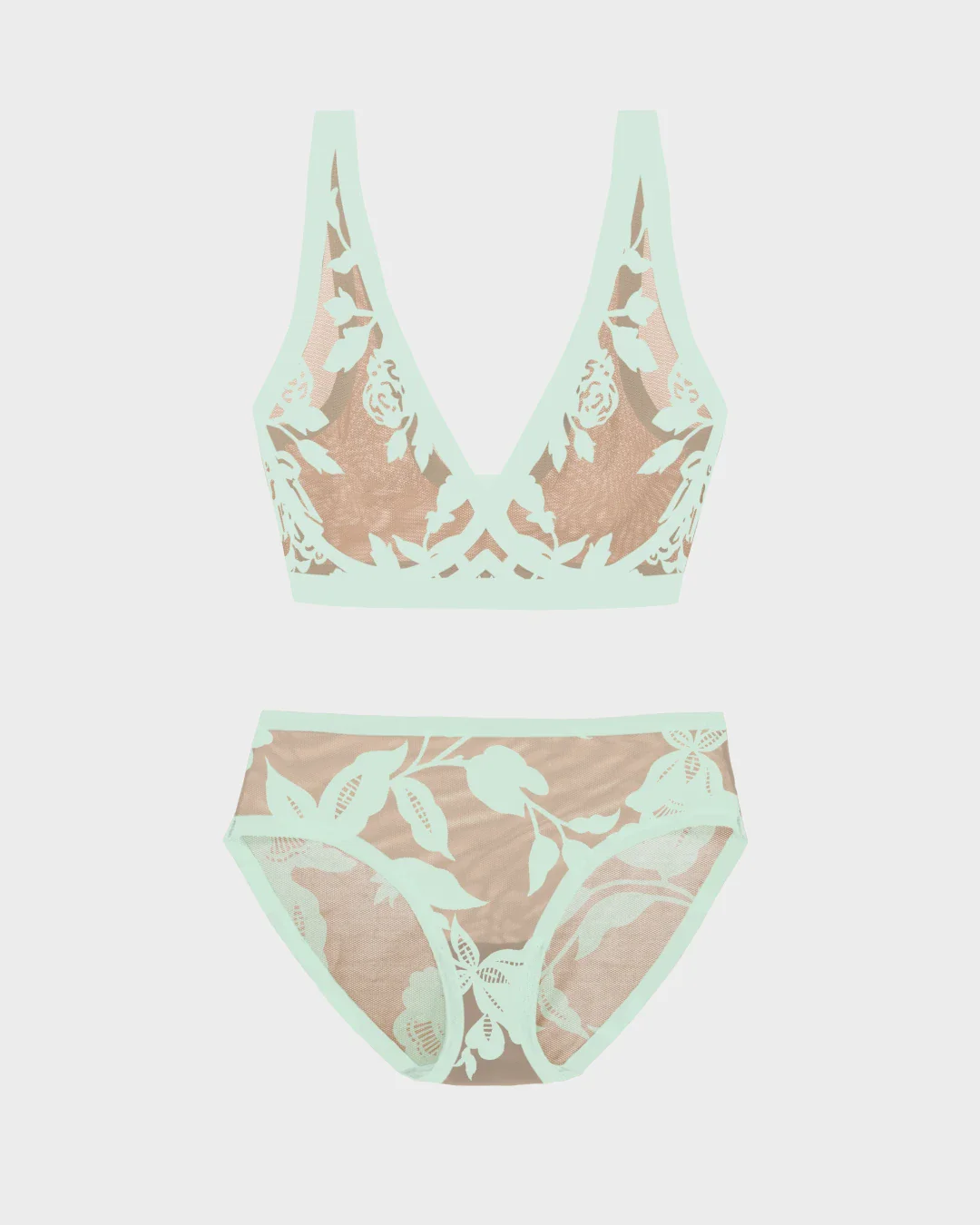 Madam Muse Sheer Bralette and Brief Set