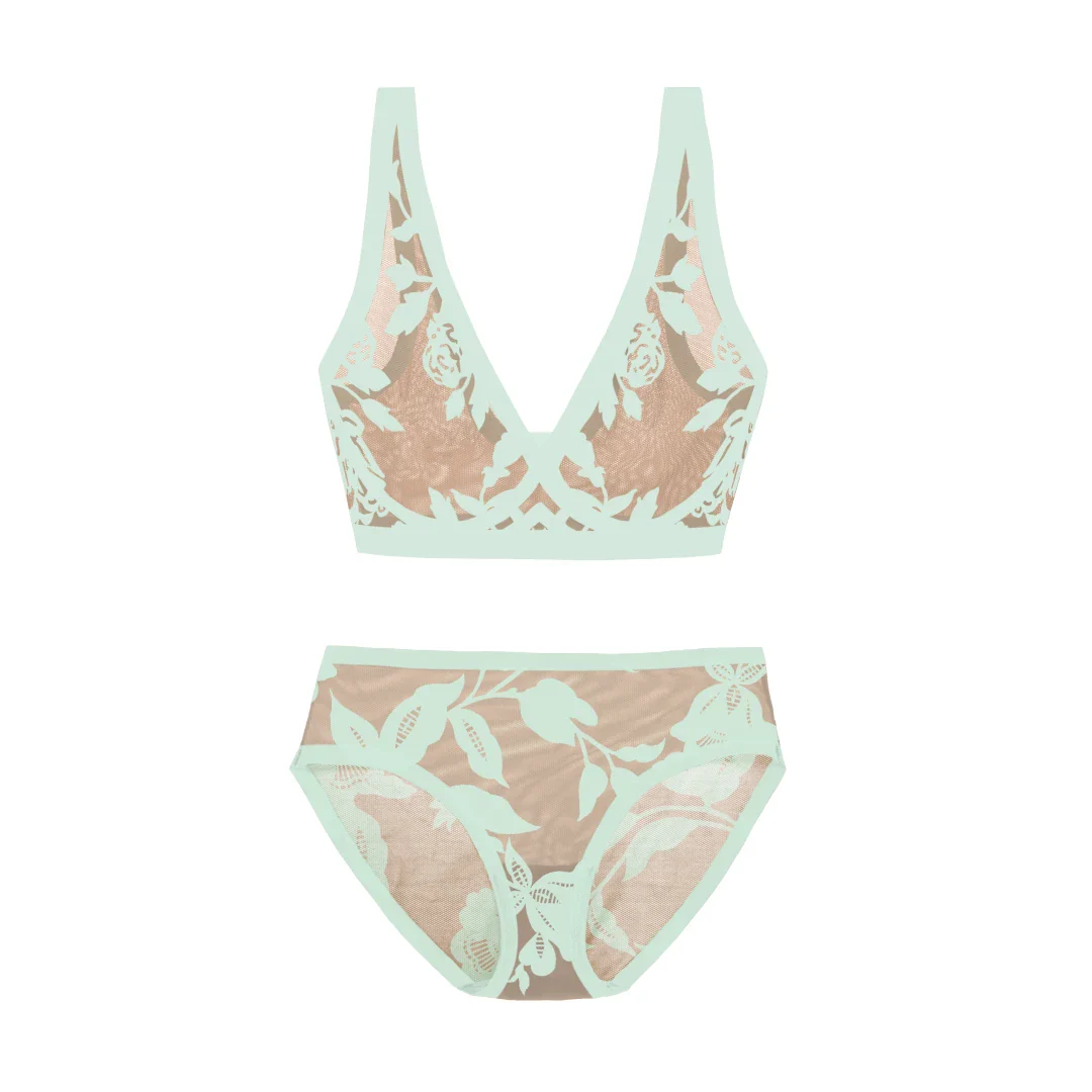 Madam Muse Sheer Bralette and Brief Set