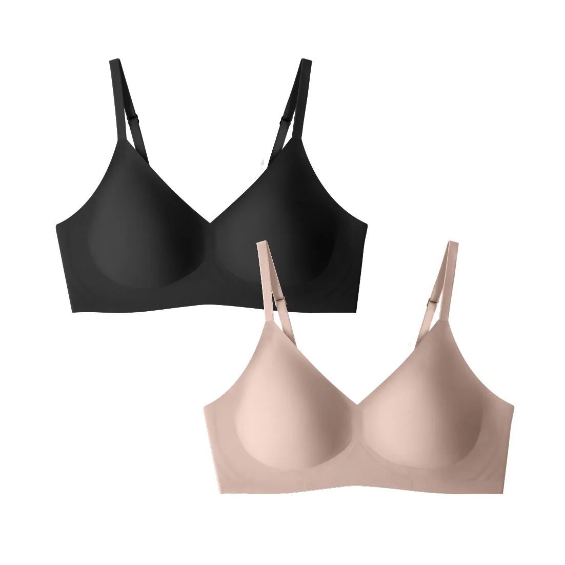 Black and Nude Relief Bra Bundle