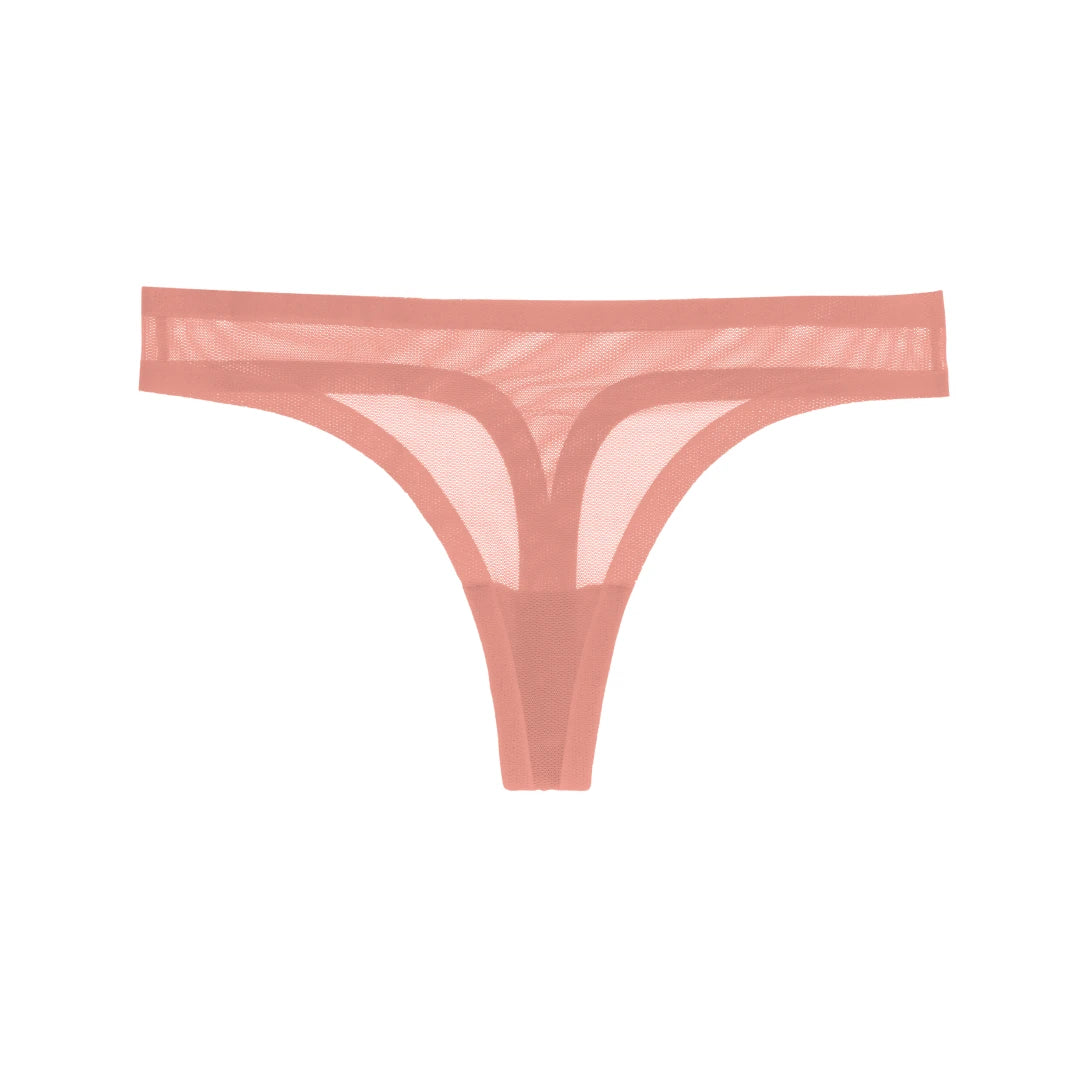 Dusty Rose Sheer Thong
